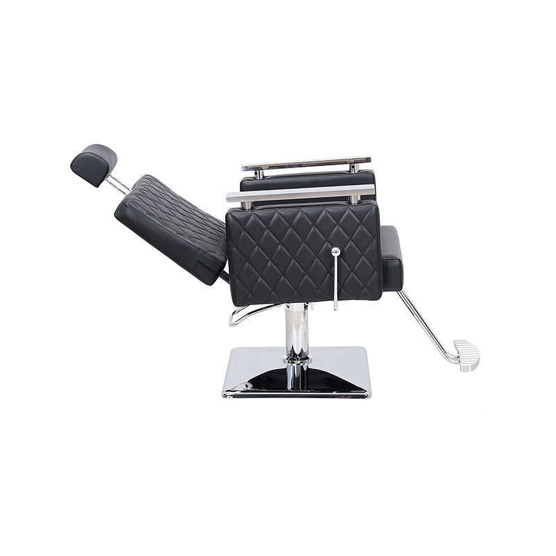 كرسي صالون متكئ بمسند ظهر مربع من الماس الأسود HZ8803D