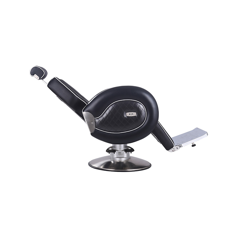 HZ8762 كرسي حلاقة صالون عالي التحمل ذو حافة سوداء مع شريط حافة ملفوف باللون الأبيض