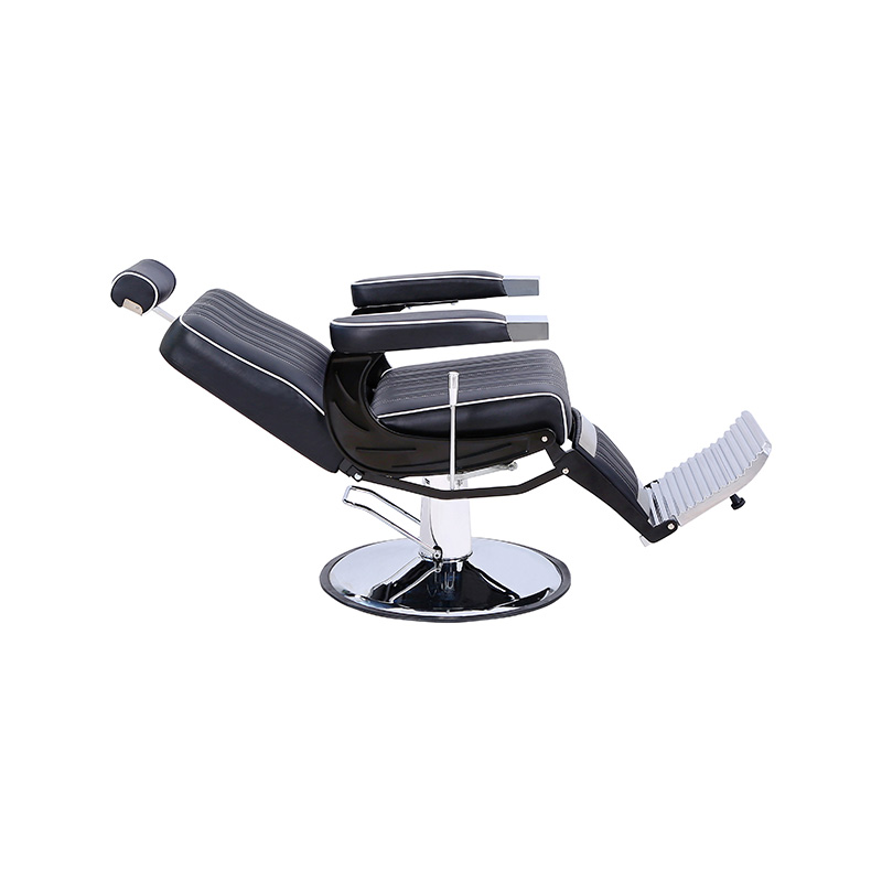 كرسي تصفيف الشعر HZ8752SX ذو حافة ملفوفة باللونين الأبيض والأسود وخطوط عمودية